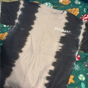 Basquiat Black and Gray Tie-Dye Men's Short Sleeve Tee